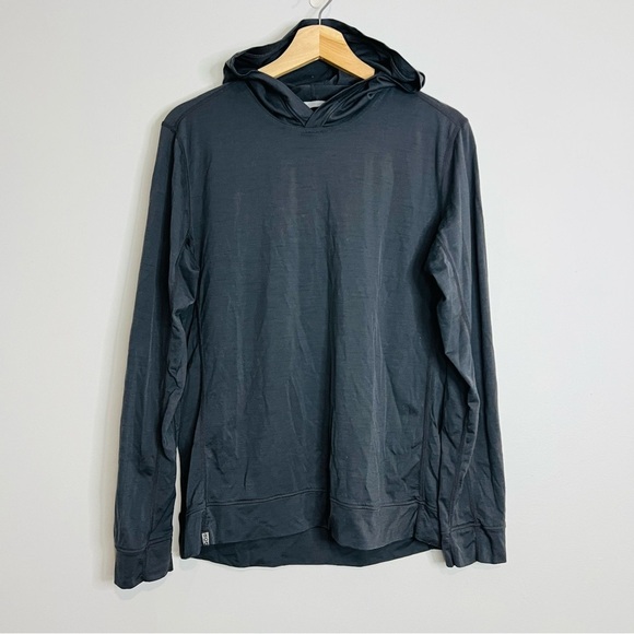 QÔR Gray Merino Blend Pullover Hoodie M - Picture 2 of 6